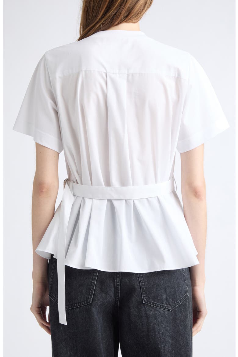Poplin Mixed Cotton Jersey T-Shirt, Alternate, color, OFF WHITE