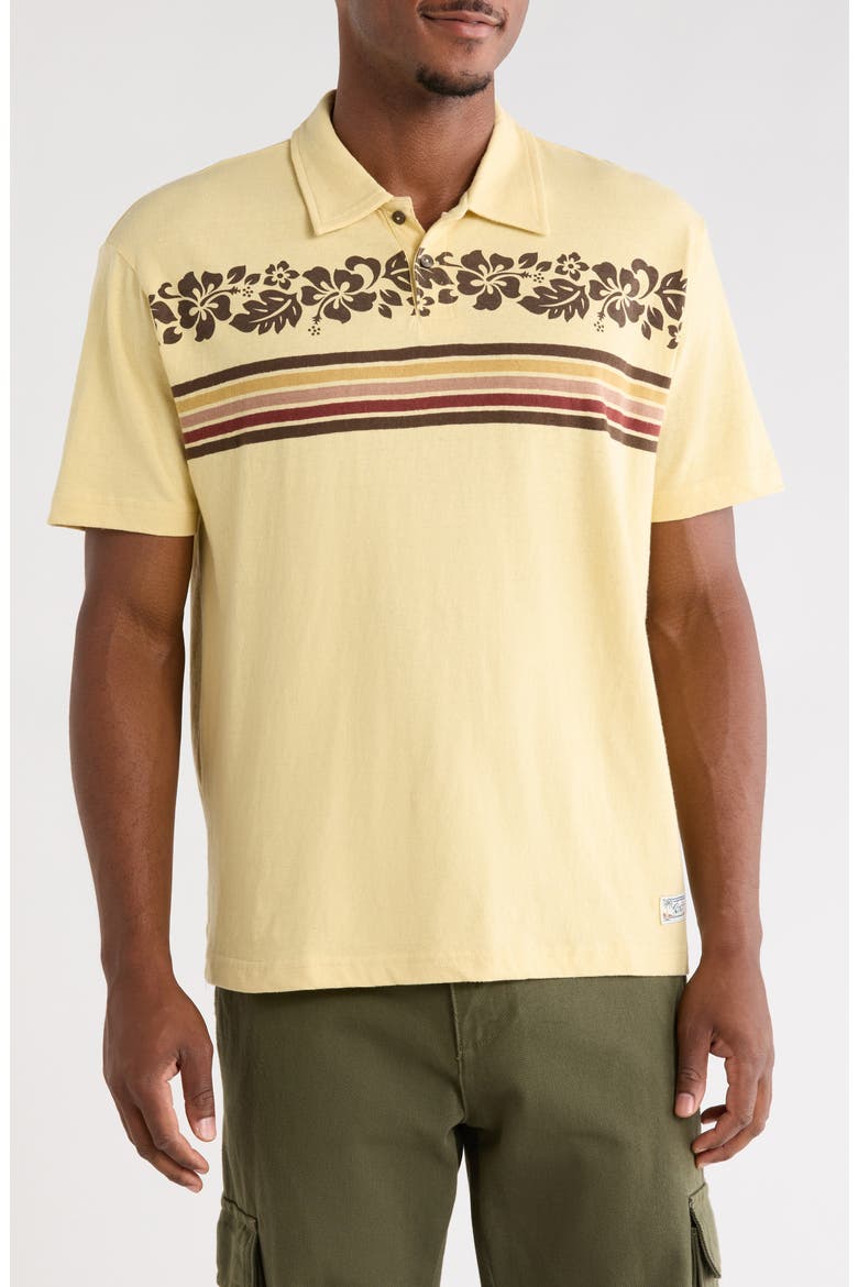 Cutback Cotton & Hemp Polo, Main, color, BUTTER