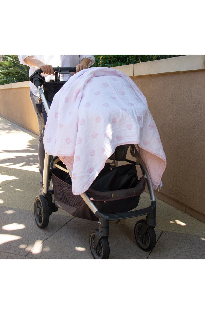 Living Textiles Baby Bento Swaddle Blanket & Kenzie Stuffed Animal Gift Set, Alternate, color, 