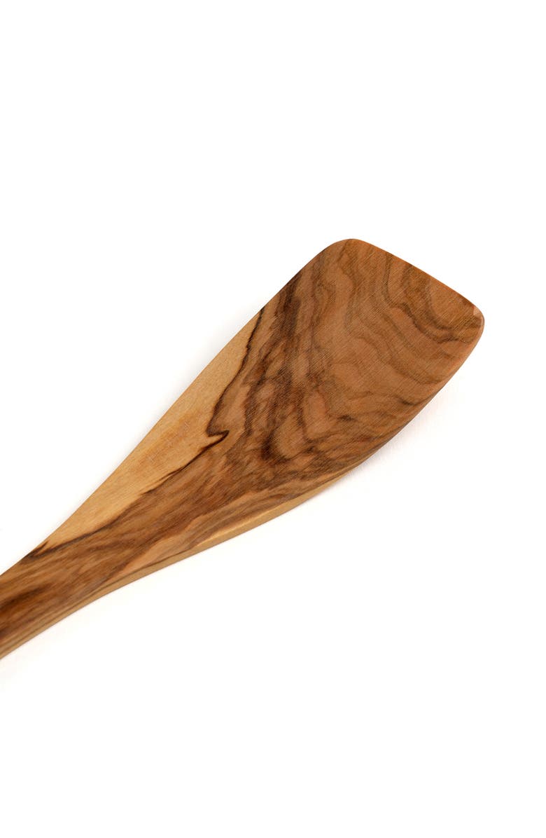Berard Handcrafted Olive Wood 12 Inch Curved Spatula, Alternate, color, Brown