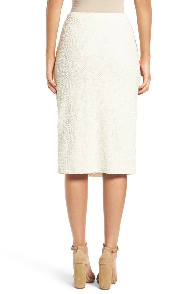 Jacquard Knit Pencil Skirt, Alternate, color, IVORY CLOUD