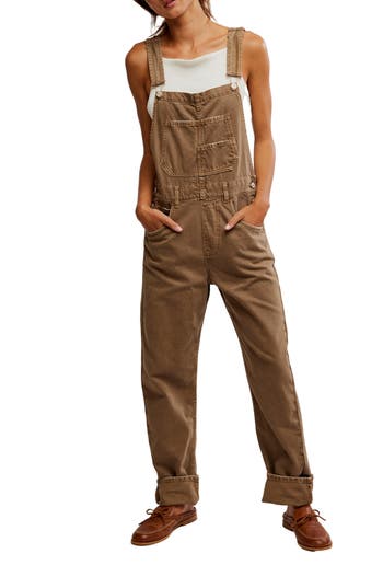 Free People X We The Free Ziggy Denim Overall In Brown
