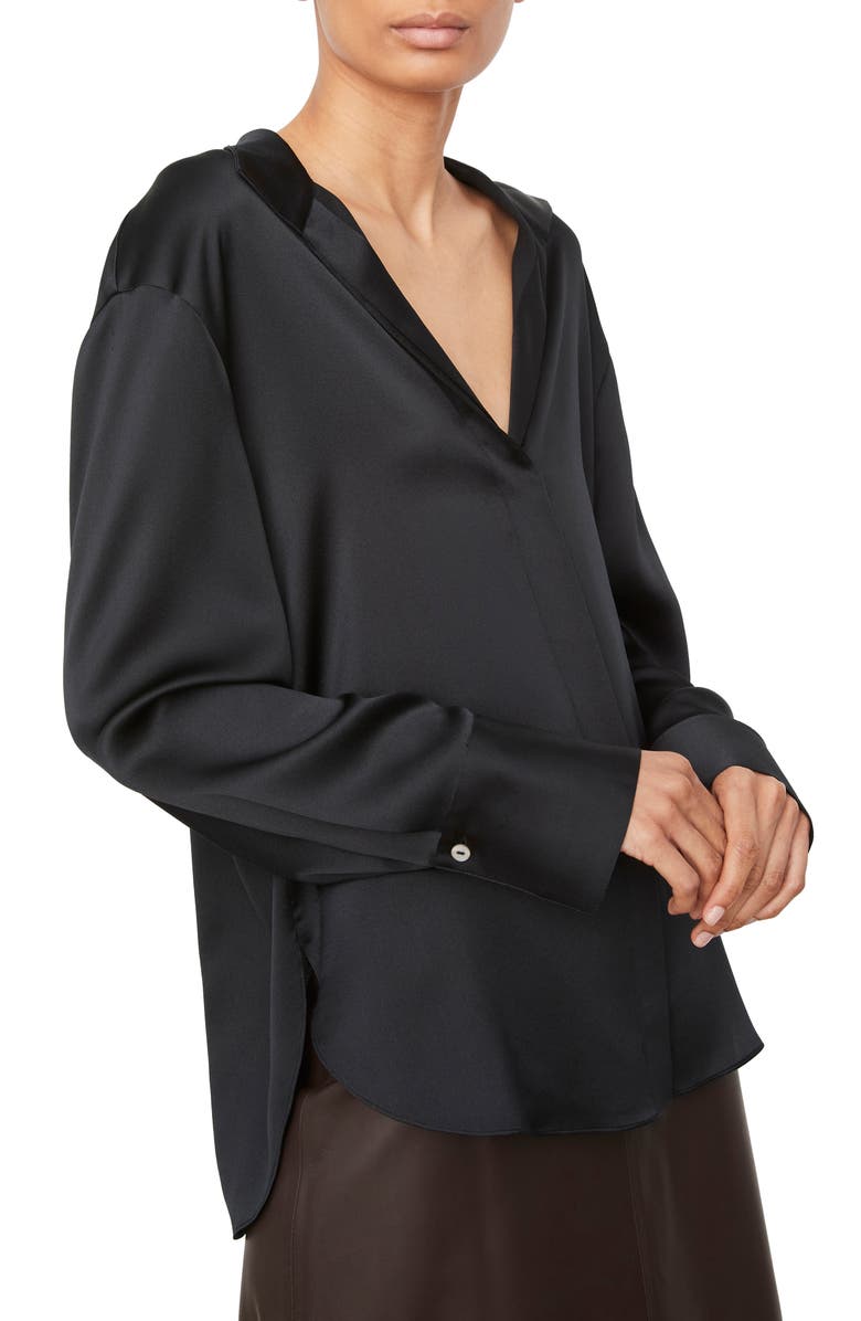 Vince Long Sleeve Silk Blouse, Alternate, color, 