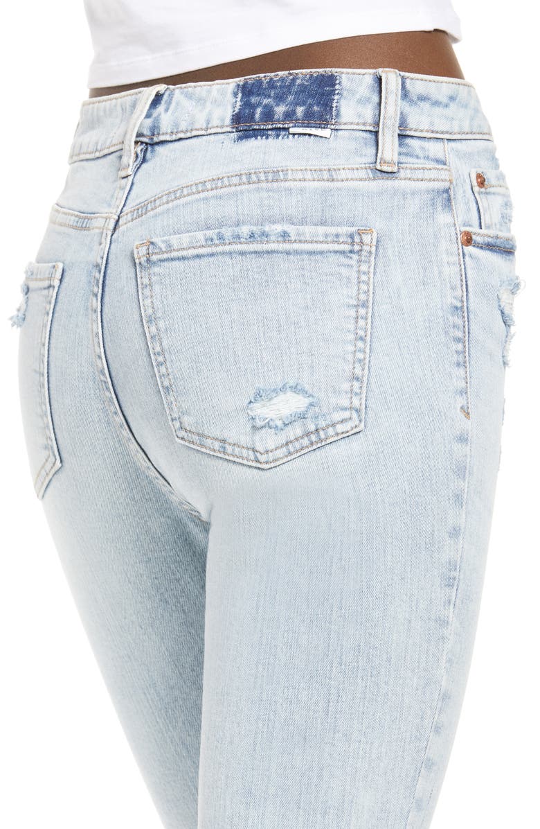 DAZE Daily Driver High Waist Button Fly Straight Leg Jeans, Alternate, color, Winner