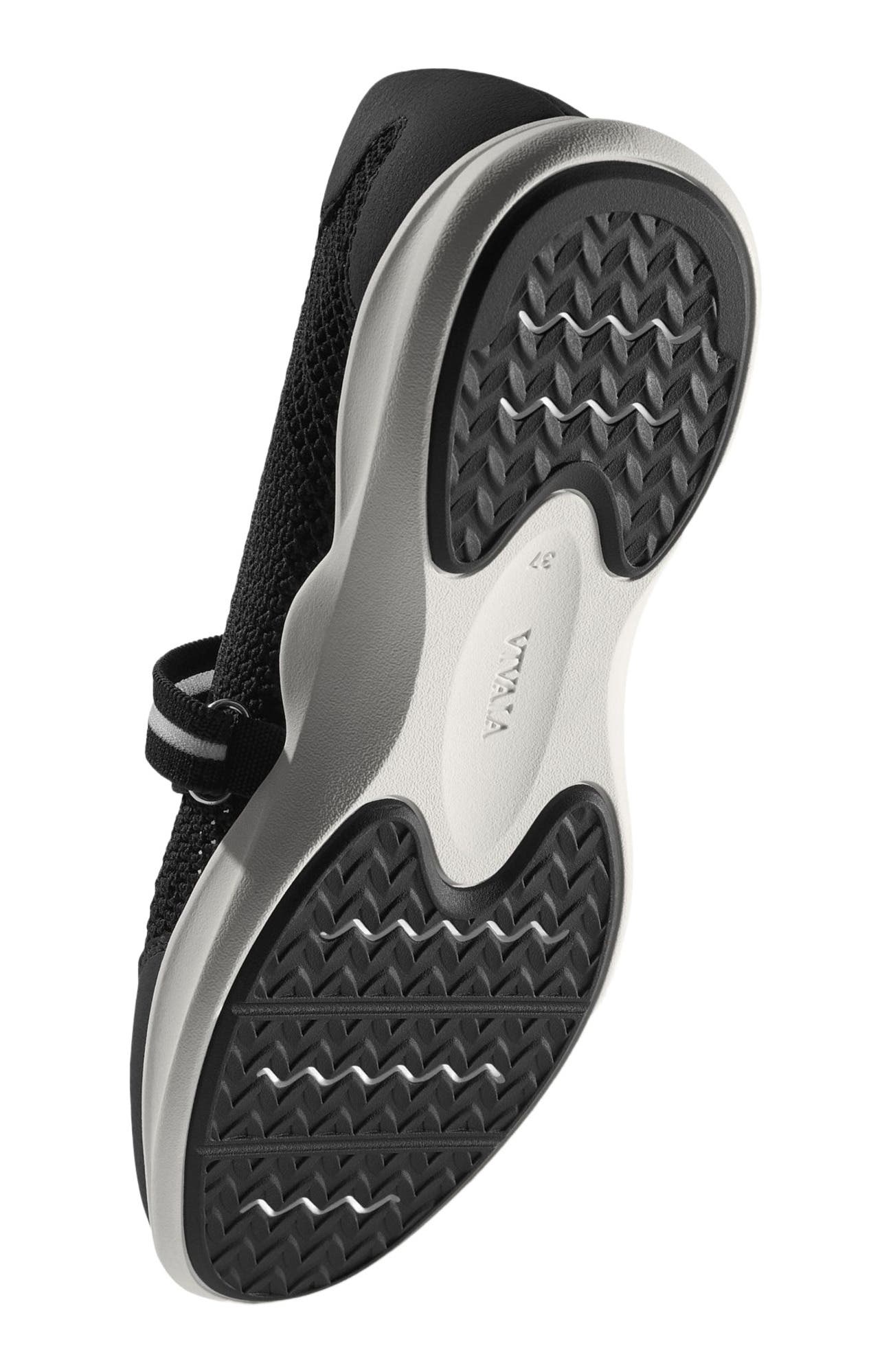 VIVAIA Round-Toe Mesh Mary-Jane Sneaker Flats, Alternate, color, Black