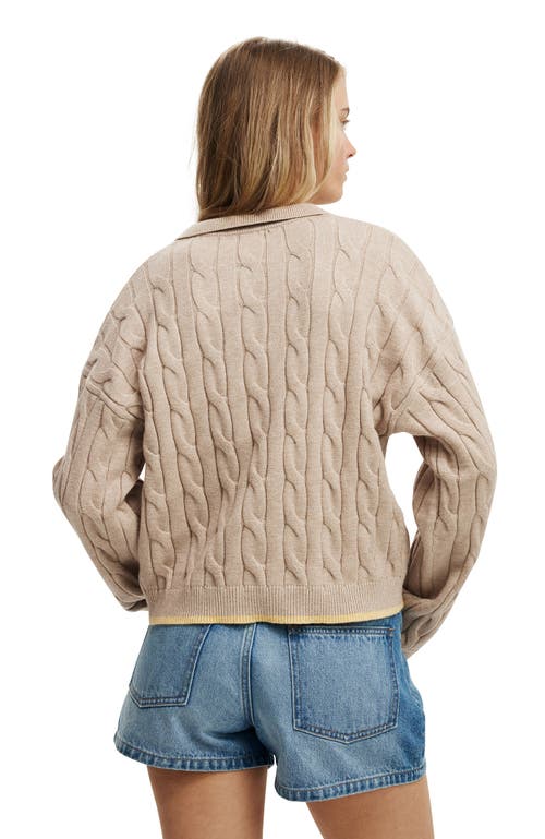 Cotton On Luxe Collar Sweater In Brown
