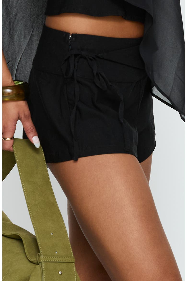 Senzo Wrap Shorts, Alternate, color, BLACK