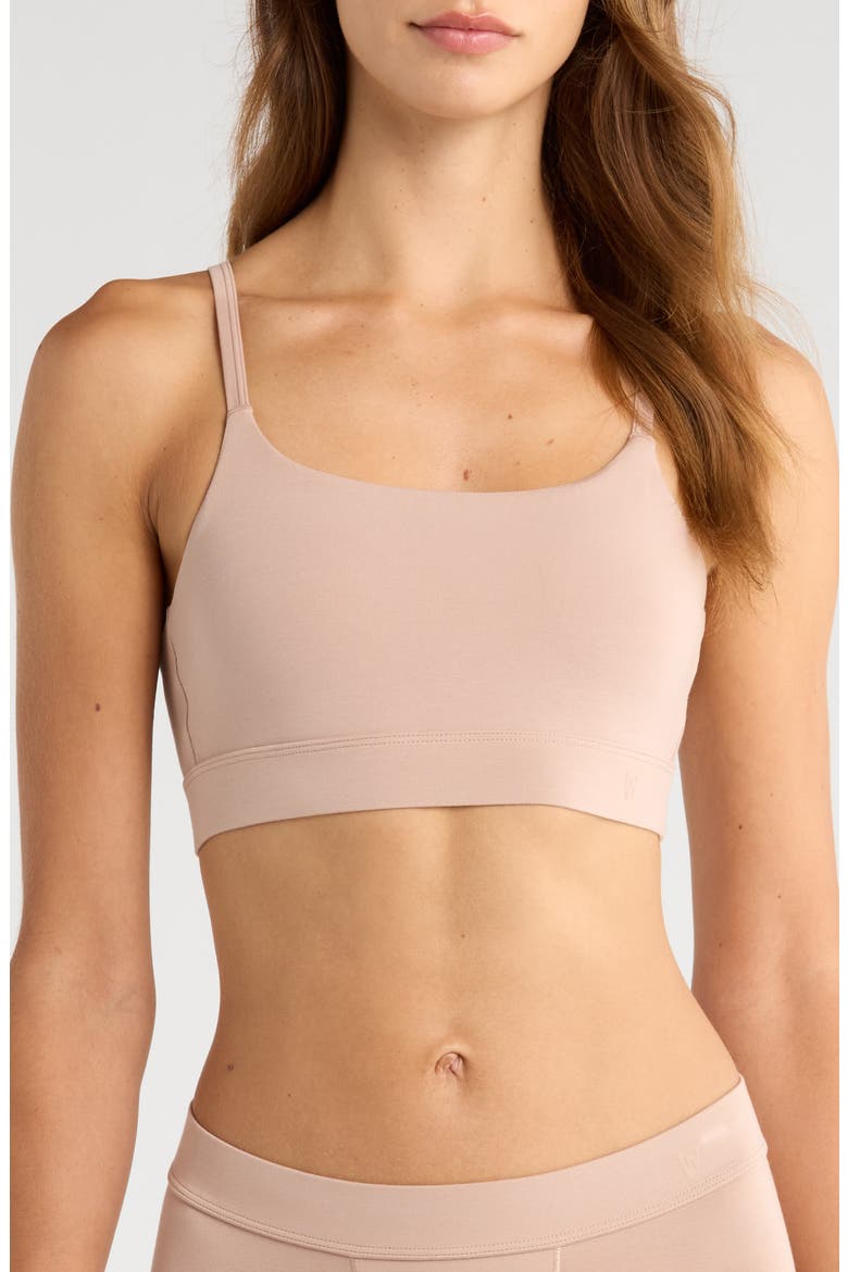 Luxe Icon Stretch Modal Adjustable Bralette, Main, color, CHAI
