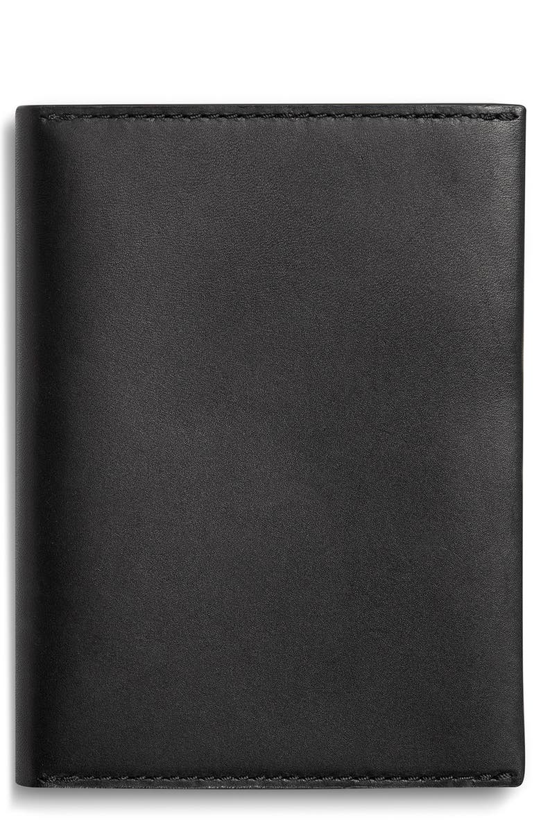 Shinola Leather Passport Holder, Main, color, Black