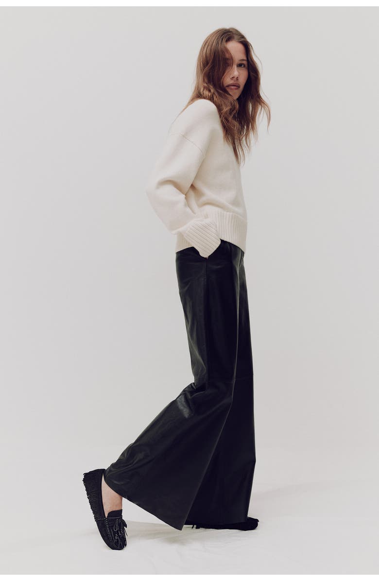 H&M Fringed Loafers, Alternate, color, Black