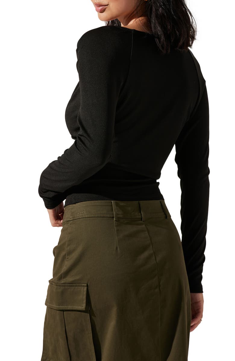 ASTR the Label Sweetheart Faux Wrap Jersey Top, Alternate, color, 