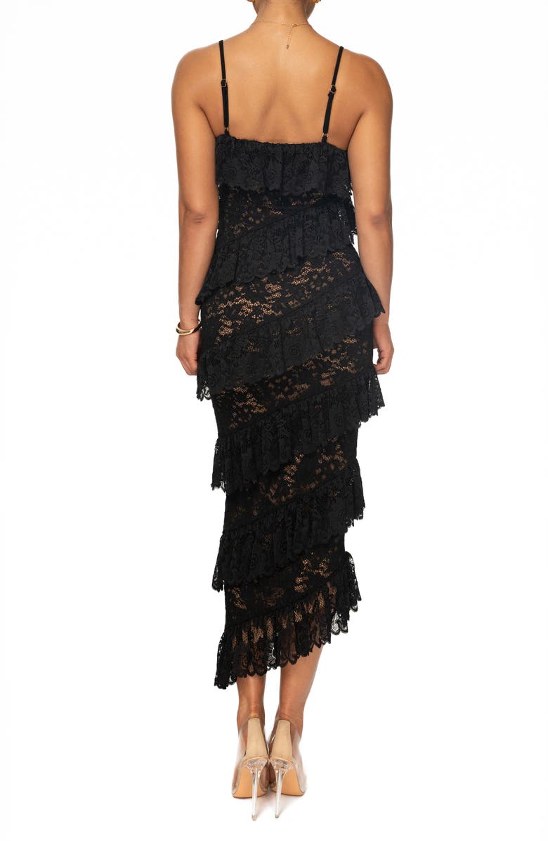 JLUXLABEL Forever Ruffle Lace Midi Dress, Alternate, color, 