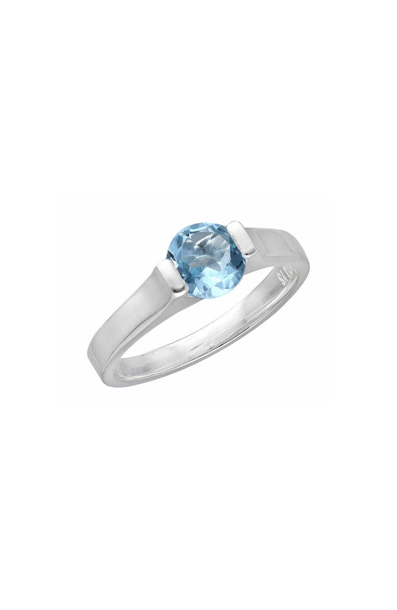 YS GEMS Blue Topaz Floating Ring, Main, color, Blue