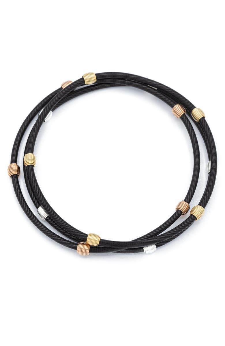 Emerson & Oliver Mixed Beaded Dia Bracelets, Main, color, Black/Mixed