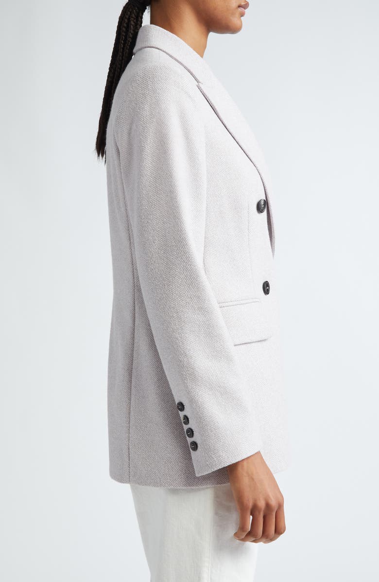 Eleventy Double Breasted Herringbone Blazer, Alternate, color, 