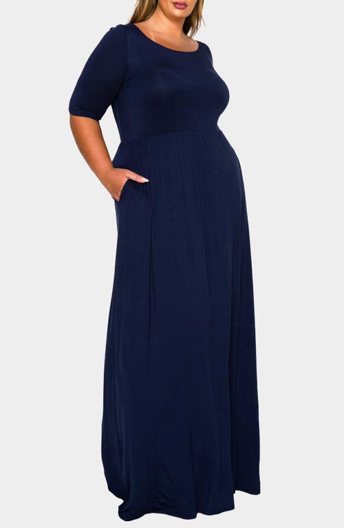 L I V D Eva Jersey Maxi Dress In Blue
