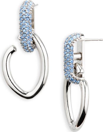 【Lavishe】Silver Grape Drop Earrings / ピアス Oscar de la Renta Pavé Crystal Link Drop Earrings | Nordstrom