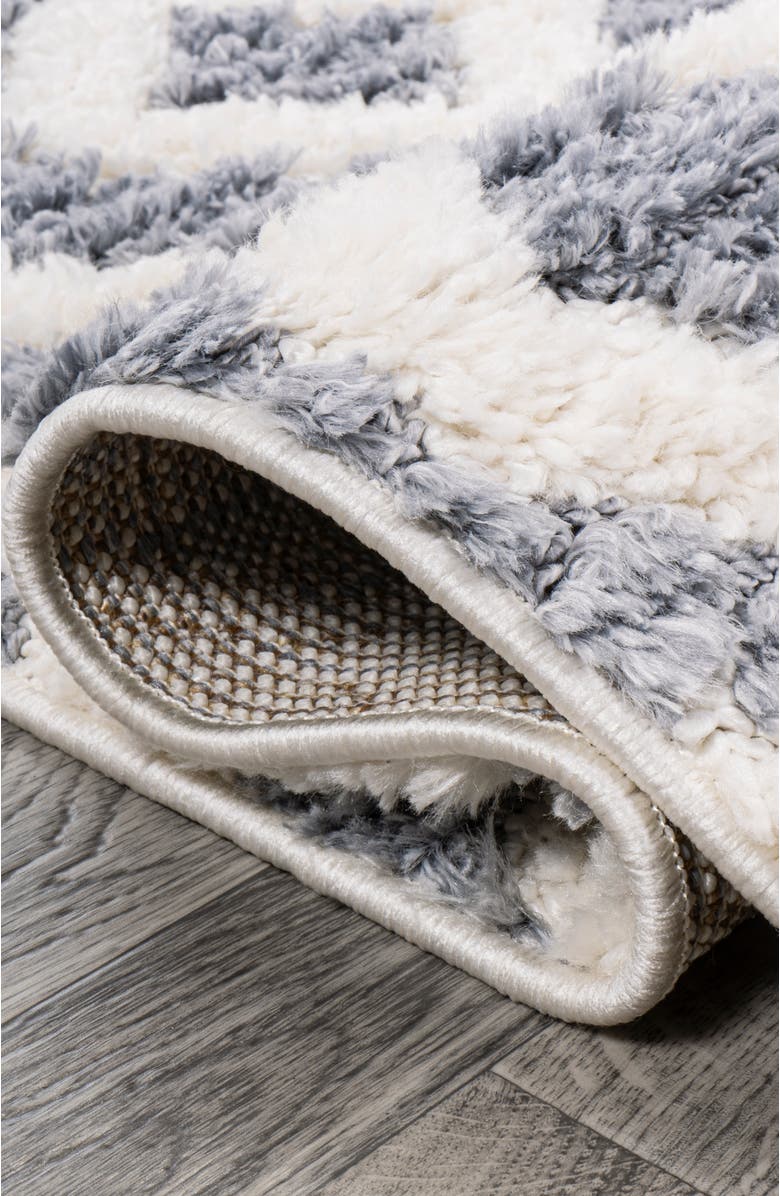 JONATHAN Y Astrid Retro Trellis High-Low Area Rug, Alternate, color, Cream/Gray