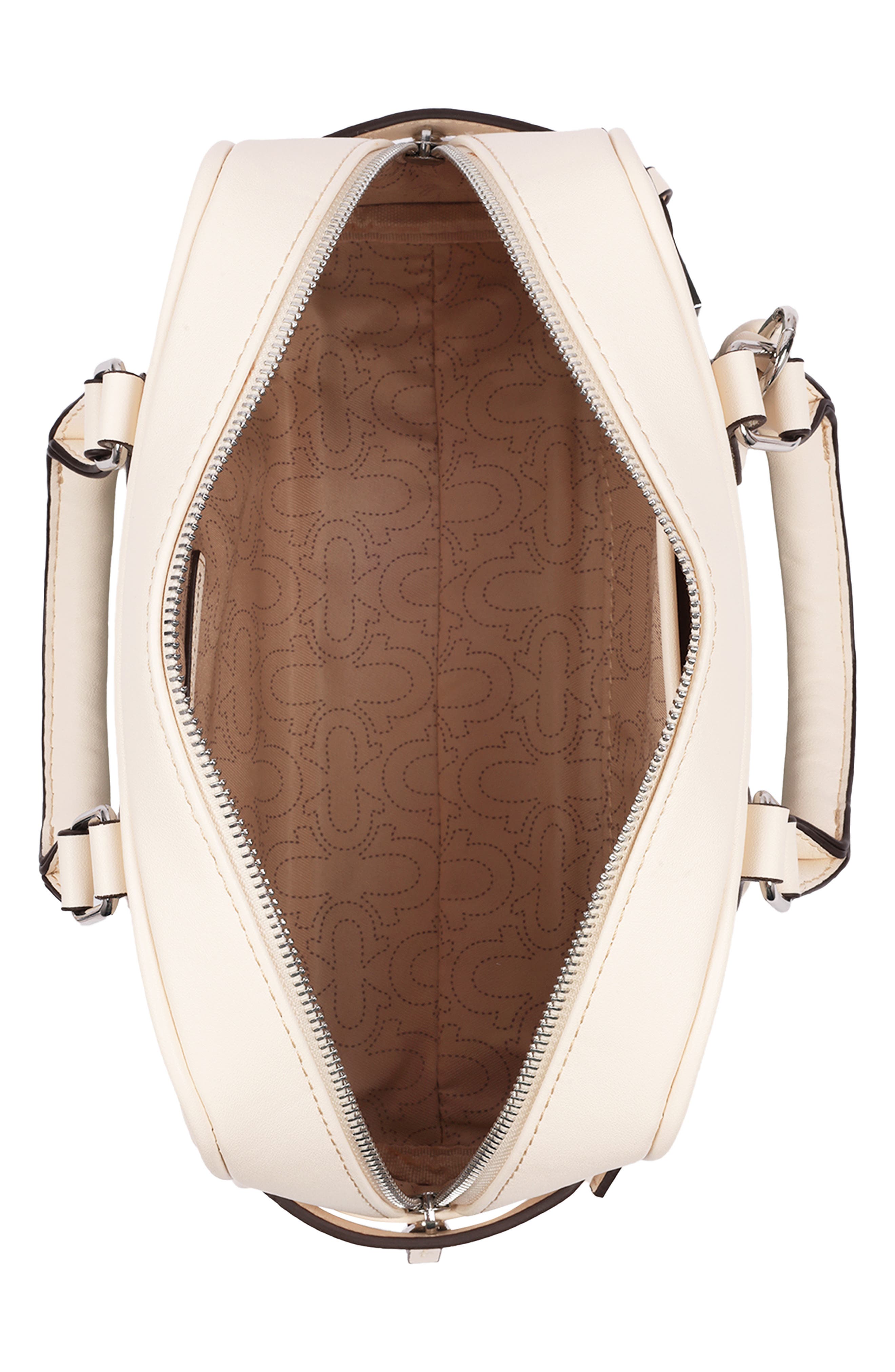 Brooks Leopard Denim Satchel, Alternate, color, CREAM