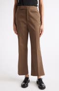 PARTOW Sullivan Creased Flared Cotton Twill Pants