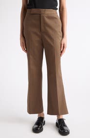 PARTOW Sullivan Creased Flared Cotton Twill Pants