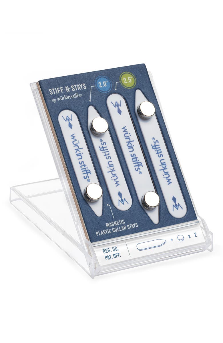 Würkin Stiffs Stiff-N-Stays Magnetic Collar Stays - Set of 2, Main, color,
