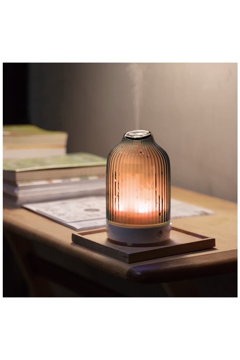 Fountain Glass Ultrasonic Aroma Diffuser, Alternate, color, GREY
