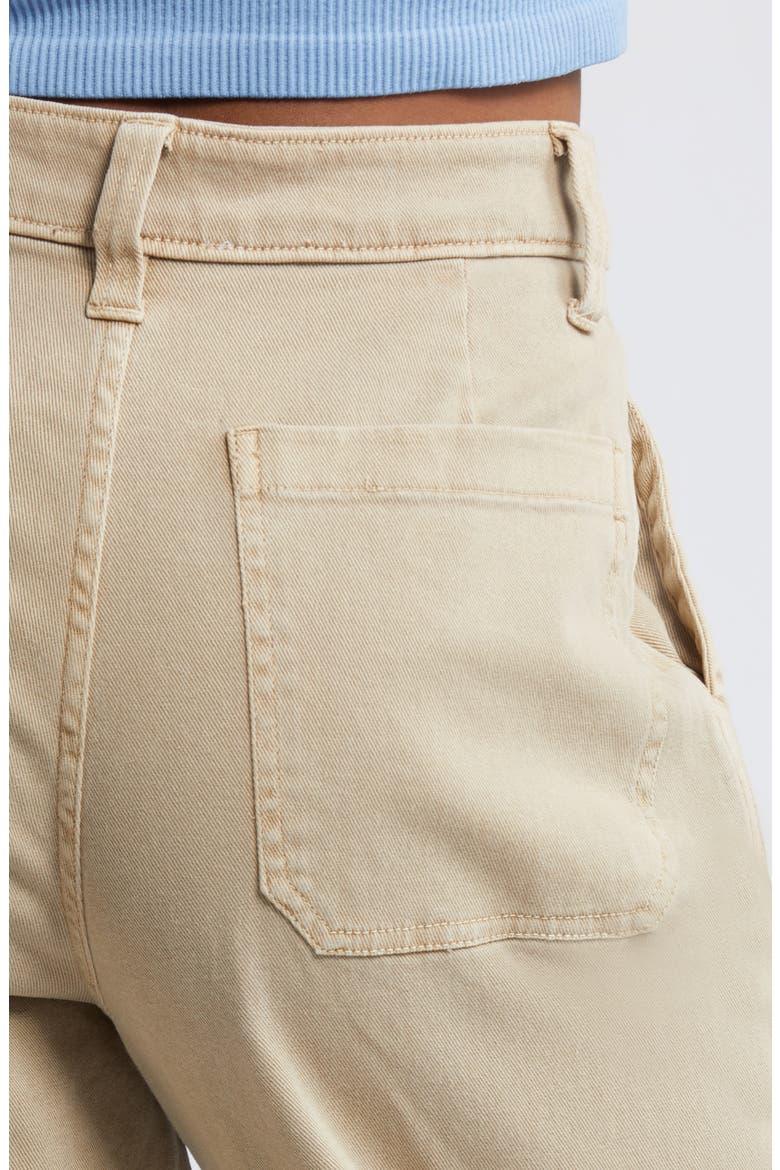 High Waist Wide Leg Twill Pants, Alternate, color, TAN MINK