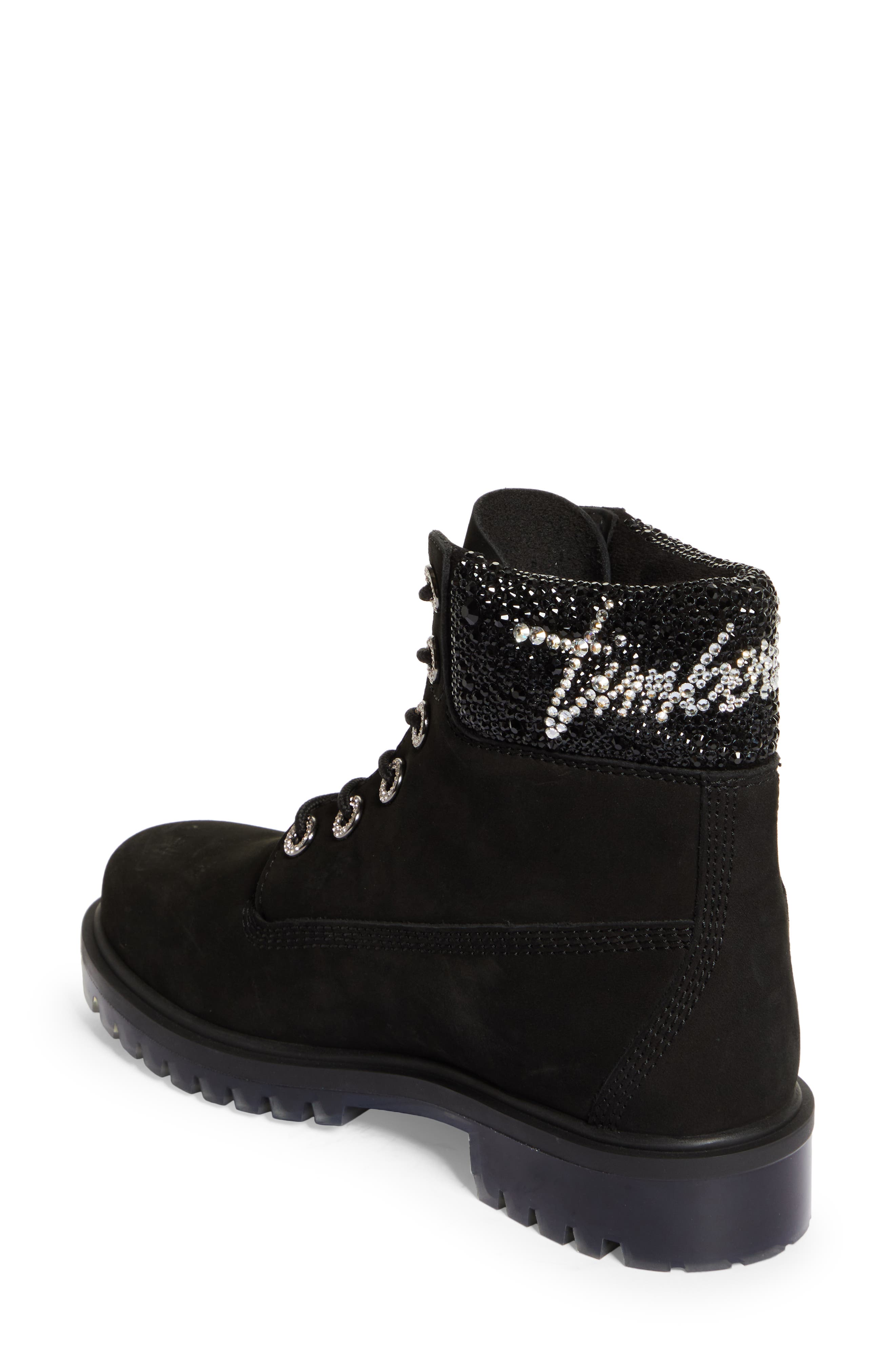 Jimmy Choo x Timberland Crystal Logo Hiking Boot, Alternate, color, 