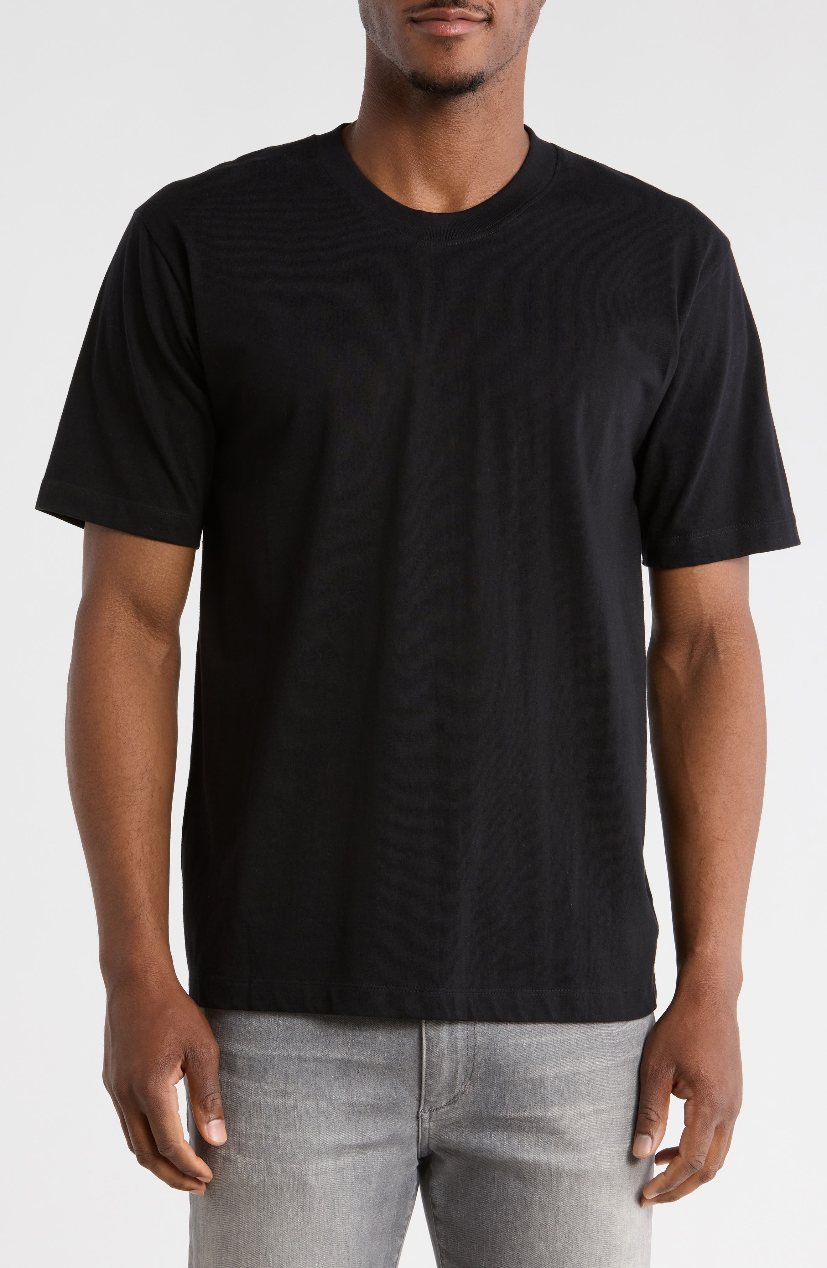 T.R. PREMIUM Oversize Stretch Cotton T-Shirt
