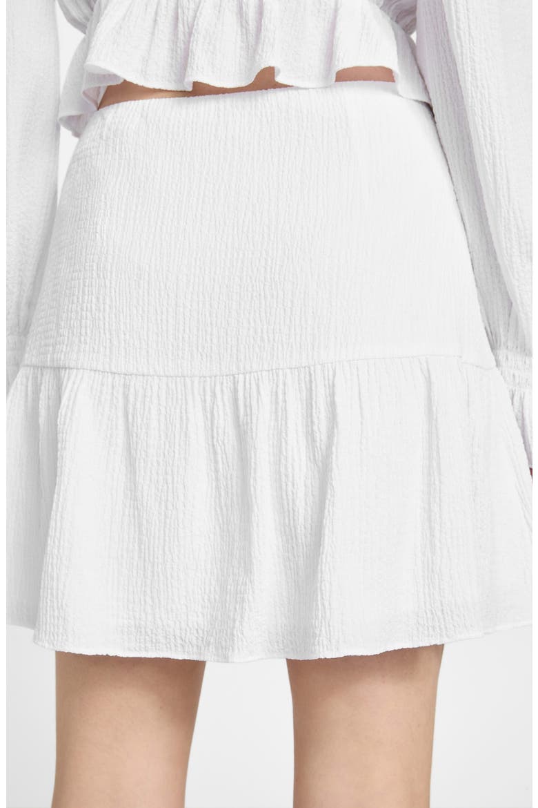 Shaelo Gauze Ruffle Miniskirt, Alternate, color, WHITE