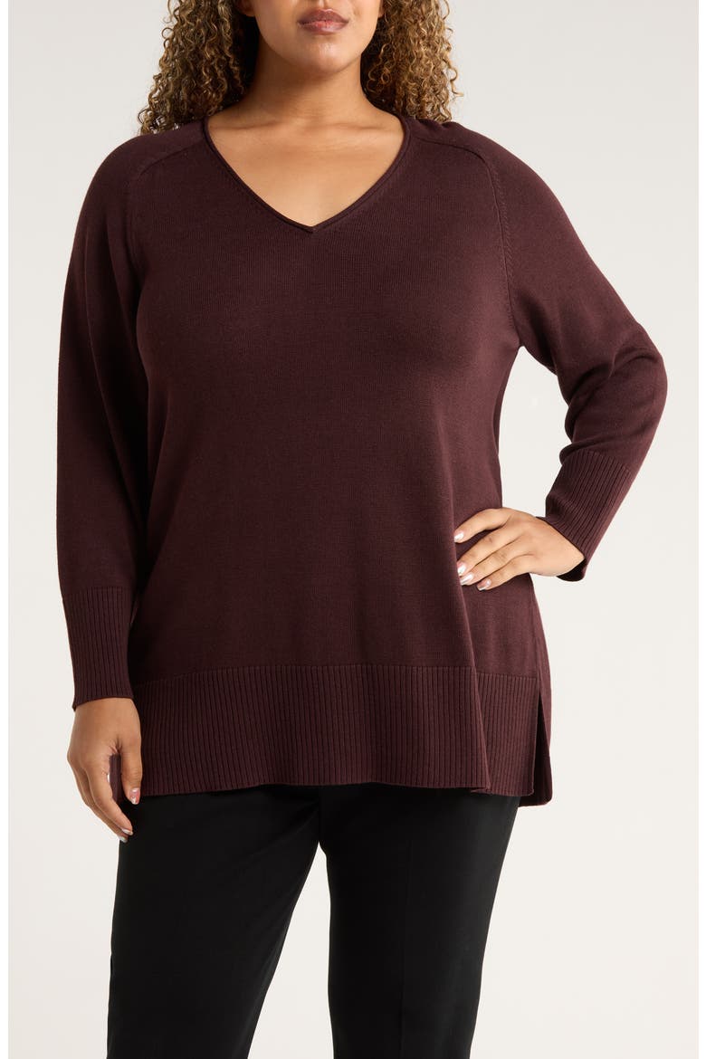 V-Neck Cotton Blend Sweater, Main, color, CASIS