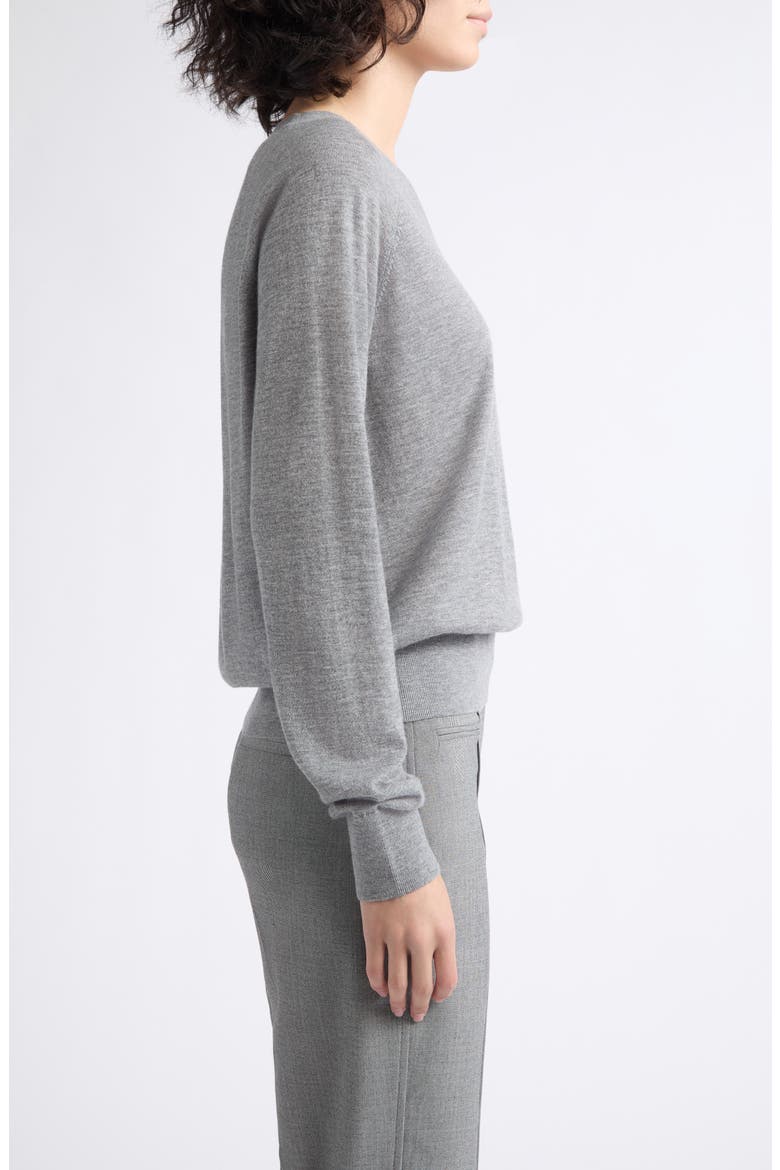 Paris V-Neck Merino Wool Sweater, Alternate, color, GREY