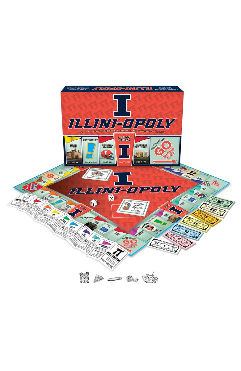 Late for the Sky University Of Illinois Illiniopoly Monopoly Board Game, Main, color, Multicolored