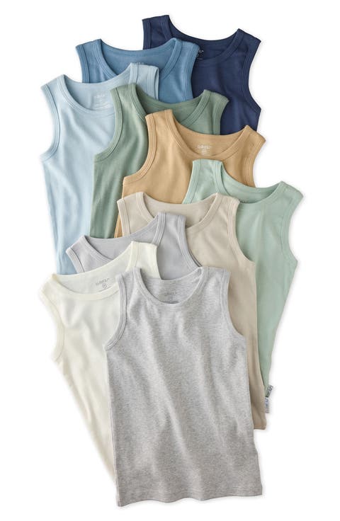 Assorted 10-Pack Malone Organic Cotton Tanks (Baby)