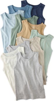 BUTTERBLU Assorted 10-Pack Malone Organic Cotton Tanks