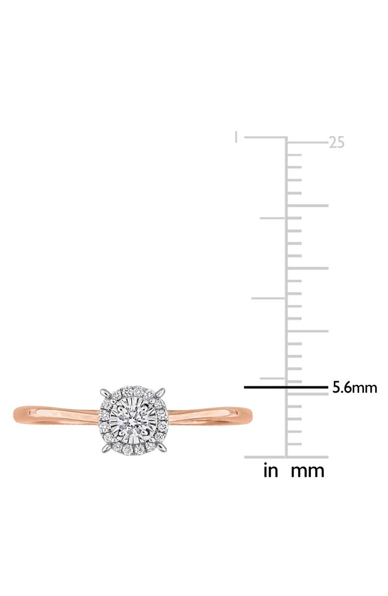 Julianna B. Lab-Grown Diamond Halo Ring 18k Two-Tone, Alternate, color, Rose Gold