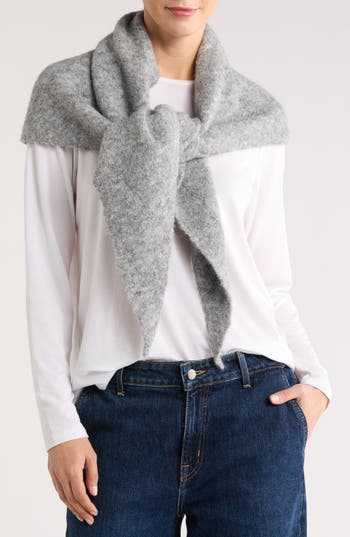 Steve Madden Solid Triangle Scarf In Gray