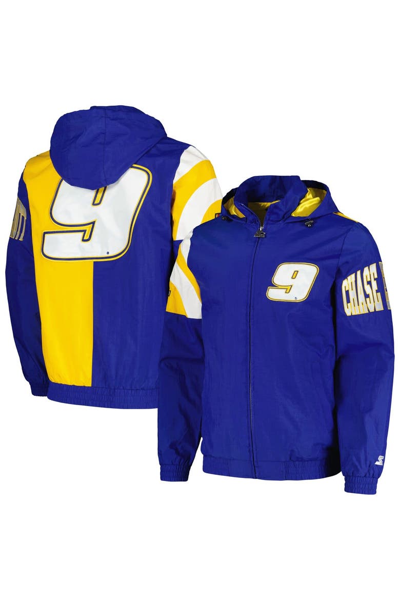 Men's Starter Royal Chase Elliott Red Zone Full-Zip Jacket, Alternate, color, Royal