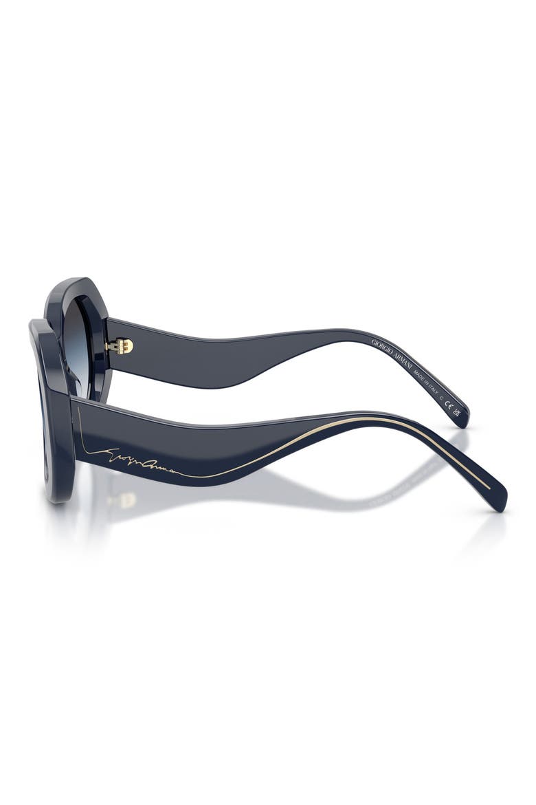 51mm Gradient Square Sunglasses, Alternate, color, BLUE / GREY BLUE BLACK