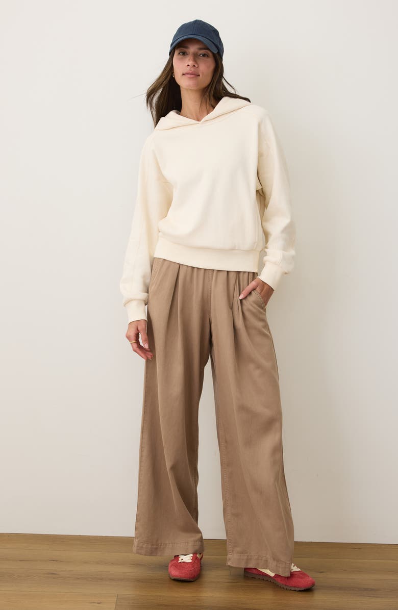 Marine Layer Cloud 9 Fleece Hoodie, Alternate, color, Antique White