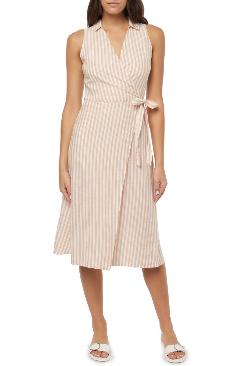 O'Neill Skylie Midi Wrap Dress, Main, color,