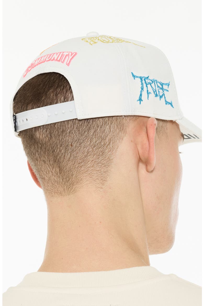 Embroidered Logo Trucker Hat, Alternate, color, WINTER WHITE