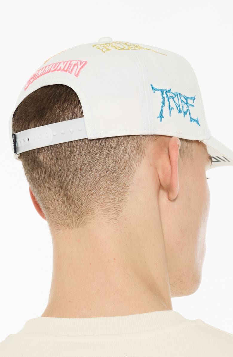 Cult of Individuality Embroidered Logo Trucker Hat, Alternate, color, Winter White