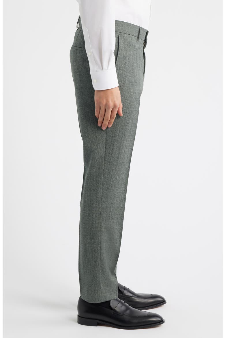 Genius Slim Fit Virgin Wool Dress Pants, Alternate, color, OPEN GREEN