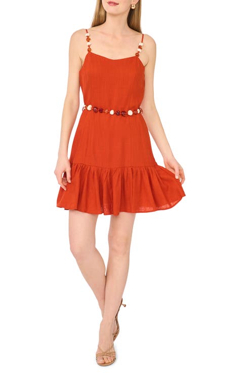 Belted Tiered Dress