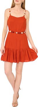 1.STATE Belted Tiered Dress