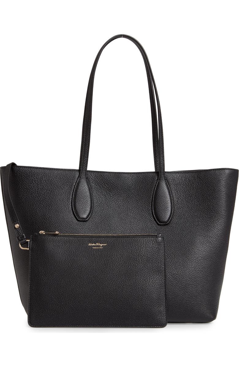 FERRAGAMO Salvatore Ferragamo Small The Studio Leather Tote, Alternate, color,