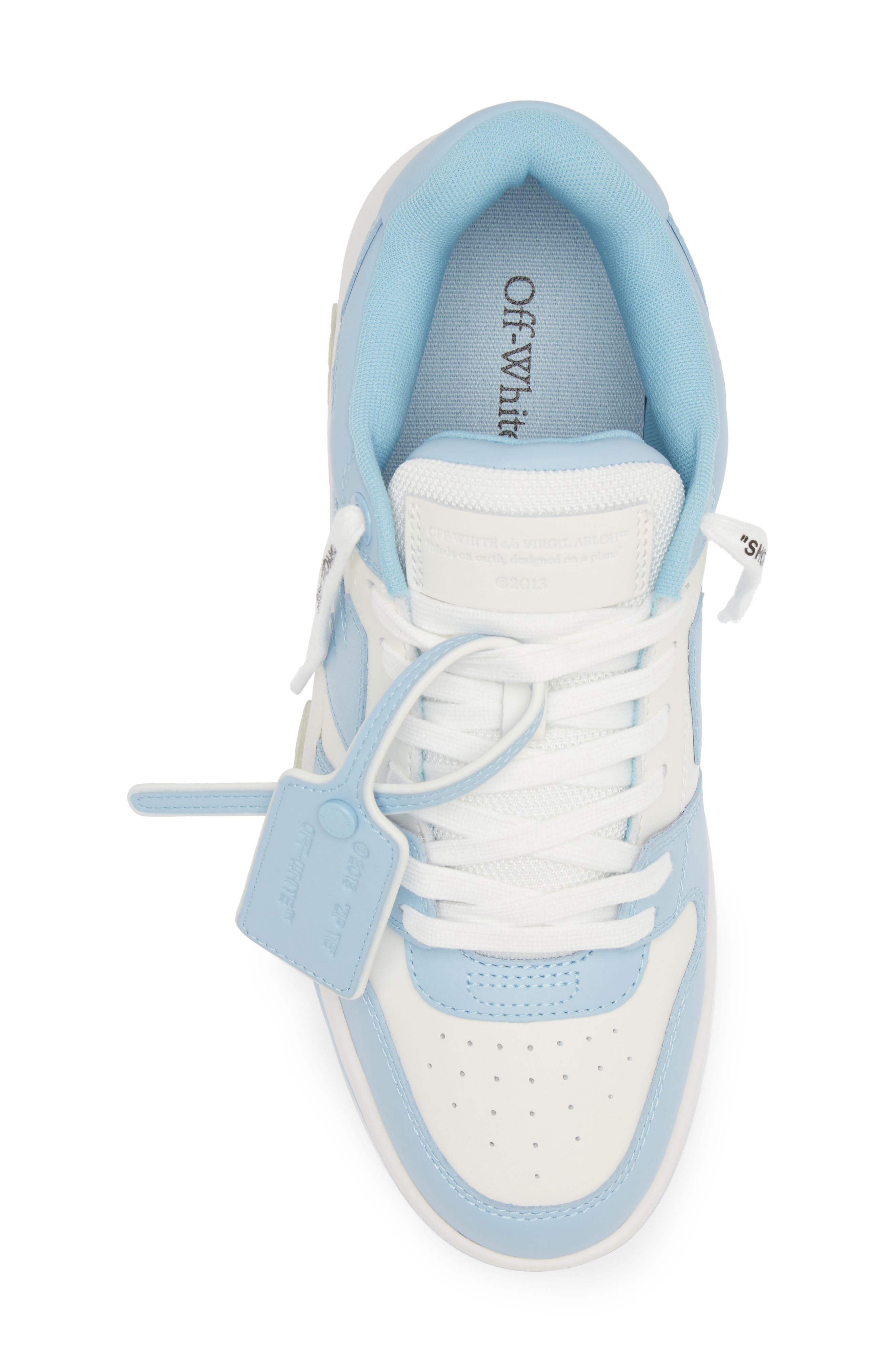Off-White Out of Office Low Top Sneaker, Alternate, color, White/ Light Blue