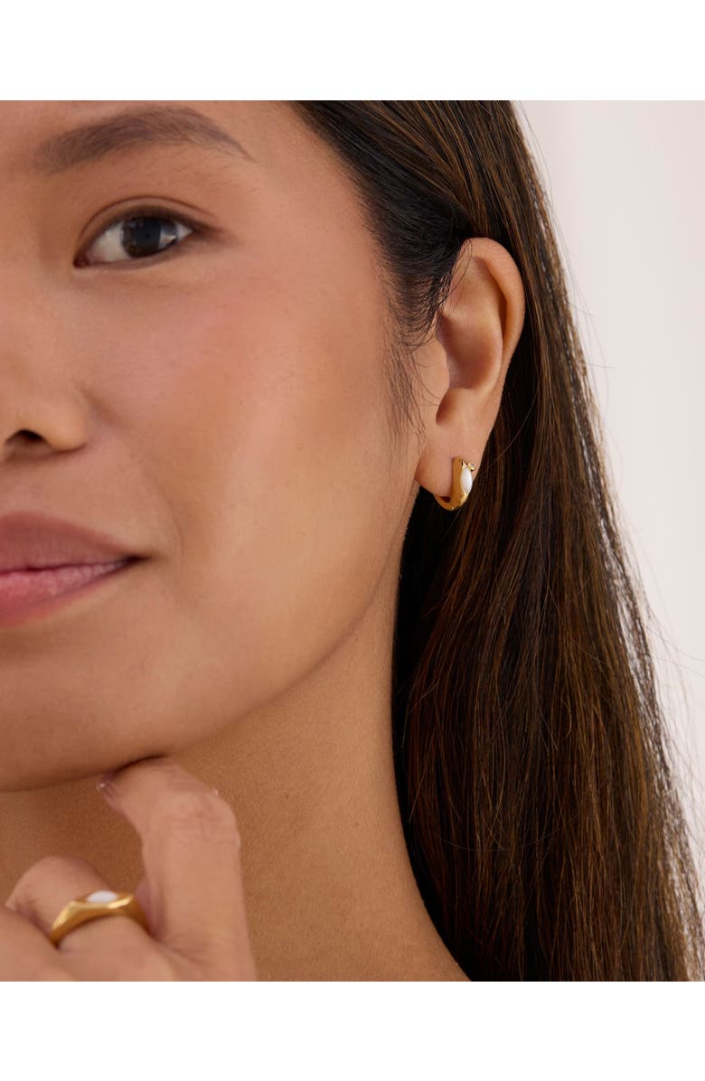 Sara Patino Iris Reversible Gold Huggie Hoops, Alternate, color, Gold